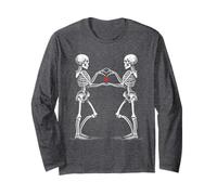 Skeleton Couple For Halloween Valentine's Day of the Dead Long Sleeve T-Shirt