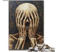 Skeleton Covering His Face 1000 Piece Jigsaw Puzzles for Adults & Teens, Relax Games Is Ideal As A Gift for The Whole Family (50x75cm)