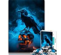 Skeleton Crow Jigsaws 1000 Pieces for Teenagers,Help The Brain Exercise Addictive Toys to Cultivate Patience Parent-child Interaction 38x26cm