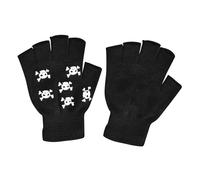 Skeleton Cycling Gloves - Halloween Half Finger Skeleton Gloves for Cycling - Comfortable Glowing In The Dark for Running, Skiing