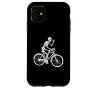 Skeleton Cyclist Waving Bike Rider Halloween Case for iPhone 11