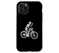 Skeleton Cyclist Waving Bike Rider Halloween Case for iPhone 11 Pro