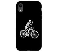Skeleton Cyclist Waving Bike Rider Halloween Case for iPhone XR