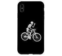 Skeleton Cyclist Waving Bike Rider Halloween Case for iPhone XS Max