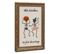 Skeleton Dance Ghost Kitchen Poster Canvas Poster Bedroom Decor Landscape Office Room Decor Gift 20" L X 30" W