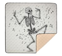 Skeleton Dance Large Sturdy Baby Playmat for Indoor Outdoor Lightweight Activity Gym Mat for Babies Infants Toddlers, 50'' x 50''