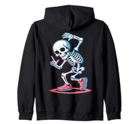 Skeleton Dance Spooky Fun Halloween Vibes Zip Hoodie