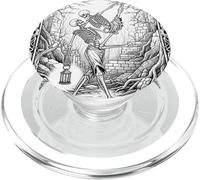 Skeleton Dancer with Lantern Gothic Dark Fantasy Occult PopSockets PopGrip for MagSafe