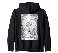 Skeleton Dancer with Lantern Gothic Dark Fantasy Occult Zip Hoodie