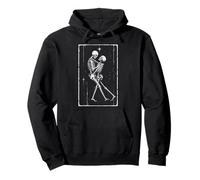 Skeleton Dancing Couple Skelet Dance Romantic Gothic Skull Pullover Hoodie