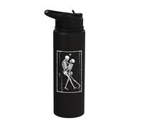 Skeleton Dancing Couple Skelet Dance Romantic Gothic Skull Stainless Steel Insulated Water Bottle