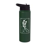 Skeleton Dancing Couple Skelet Dance Romantic Gothic Skull Stainless Steel Insulated Water Bottle