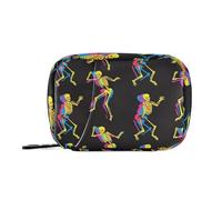 Skeleton Dancing Shadow Daily Tablet Pill Organiser Weekly Pill Box 7 Day Travel Small for Medicine Vitamin Supplement