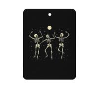 Skeleton Dancing Under Moon Funny Car Air Freshener Automotive Aromatherapy Tablets for Rearview Mirror Wardrobe Shoe Cabinet