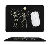 Skeleton Dancing Under Moon Large Gaming Mouse Mat Soft Non-Slip Laptop Mousepad Portable Square Desk Pad for Office Home Work