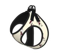 Skeleton Dancing With Umbrella Print Harness Leash Set For Cat And Small Dog, Adjustable, Reflective, And Escape-Proof Vest With Soft Breathable Mesh Lining