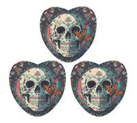Skeleton Death Moth Car Air Freshener, 3 Pcs Love form Hanging Air Freshener Cards, Long Lasting Fragrance Scented Cards for Car, Home, Office Black-style