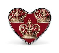 Skeleton Death Moth Fashion Heart Brooch Pins Lightweight Enamel Lapel Pin for Women Men, Hat Bag Jacket Clothing Accessory Jewelry Gift, Red crown, Love form