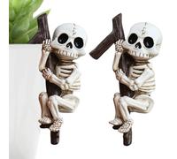 Skeleton Decoration, Miniature Skeleton Decorations, 2 Pieces Party Decorations Ghosts for Vases Flowers Indoor Outdoor Garden