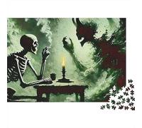 Skeleton Devil Candle 1000 Piece Jigsaw Puzzle For Adults Family Challenge Toys Stress Relief Puzzle Cultivate The Spirit of Teamwork For Adults Gifts 300pcs (40x28cm)