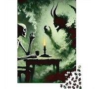 Skeleton Devil Candle 1000 Pieces Jigsaw Puzzles For Adults Educational Games Stress Relieving Entertainment Exercise The Memory of The Brain for The Whole for Women, Gifts for Men 300p