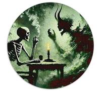 Skeleton Devil Candle 1000 Pieces Jigsaw Puzzles For Adults Family Challenge Toys Stress Relieving Entertainment Cultivate The Spirit of Teamwork for Family Decorations 1000pcs (67.5x67.5cm)