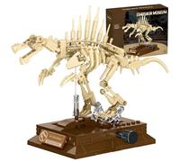 Skeleton Dinosaur Building Blocks Set - 268PCS Spinosaurus Dinosaur Fossils Bricks Kit with Rotational Gear, STEM Education Toy, Idea for Home Office Decor, Birthday Gift for Adult and Teen