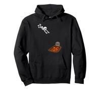 Skeleton Diving Into a Fall Leaves Grave Halloween Humor Pullover Hoodie