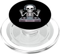 Skeleton DJ Halloween DJ Spooky Beats Mixer PopSockets PopGrip for MagSafe