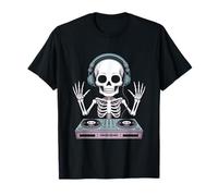 Skeleton DJ Halloween DJ Spooky Beats Mixer T-Shirt