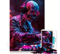Skeleton DJ Jigsaw for Teenagers 1000 Pieces Logic Play Indoor Fun Accurate Edge Art Collection Piece 38x52cm