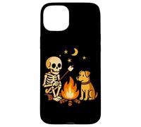 Skeleton Dog Campfire Camping Funny Dogs Lover Halloween Case for iPhone 15 Plus