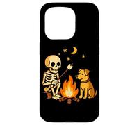 Skeleton Dog Campfire Camping Funny Dogs Lover Halloween Case for iPhone 15 Pro