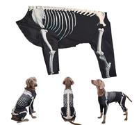 Skeleton Dog Costume For Large Dogs, Small Dogs, Elastic Big Dog Halloween Costumes, Doberman Skeleton Clothes(2XL)