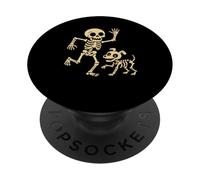 Skeleton & Dog Halloween Costume Funny Dog Lover Dogs PopSockets Adhesive PopGrip