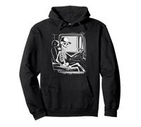Skeleton Driving Truck Driver Trucking Delivery Trucker Pullover Hoodie