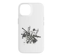 Skeleton Drum Sticks Rock Horns Hand - Rock Drummer Case for iPhone 14