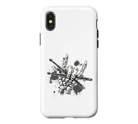 Skeleton Drum Sticks Rock Horns Hand - Rock Drummer Case for iPhone X/XS