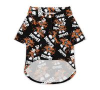 Skeleton Drummer Cute Pet T-Shirt Breathable Button Crew Neck Shirt for Cats Dog Clothes Outdoor Apparel Outfit