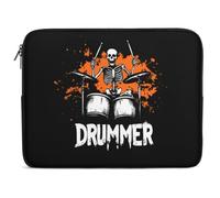 Skeleton Drummer Trendy Laptop Sleeve for Unisex Adult Multi Size Computer Protective Bags Cases 15inch