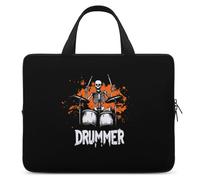 Skeleton Drummer Trendy Laptop Sleeve with Handle Multi Size Portable Computer Protective Bags Cases