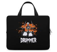 Skeleton Drummer Trendy Laptop Sleeve with Handle Multi Size Portable Computer Protective Bags Cases