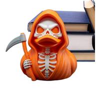 Skeleton Duck - Gothic Duck | Figure Holding Scythe, Multicolor Rubber Ducks with Halloween Theme, Collectible Skeleton Duck for Backsplash Decoration Bookshelf Halloween