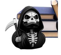 Skeleton Duck - Gothic Duck | Figure Holding Scythe, Multicolor Rubber Ducks with Halloween Theme, Collectible Skeleton Duck for Backsplash Decoration Bookshelf Halloween