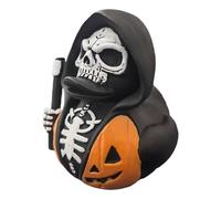 Skeleton Ducks, Halloween Holding Sickle Figurine, 2.76x2.56x2.95 Inches Heavy Duty Design Gothic Statue Ornament, Spooky Resin Figurines for Home, Bookshelf, Car Decorative Display