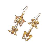 Skeleton Earrings Hollow Out Skull Design Alloy Punk Jewelry Women Dangle Earring Gold/Silver Color Punk Gothic Skull Dangle Earrings Floral Alloy Jewelry Gifts