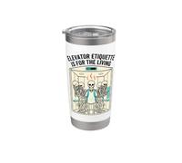 Skeleton Elevator Etiquette is for The Living Key Chain Stainless Steel Insulated Tumbler