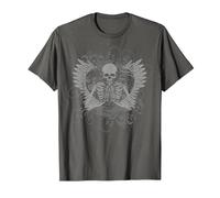Skeleton Fairy Grunge Y2K Aesthetic Butterfly Gothic T-Shirt, Men, Asphalt Grey, 3X-Large