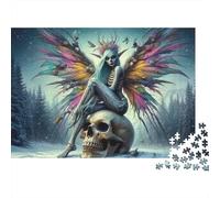 Skeleton Fairy Wings 1000 Pc Sturdy Cardboard Classic Jigsaw Puzzle for Adults, Impossible Hard Challenge, Decompression, Ultimate Relaxation Gift 52x38cm/1000pcs