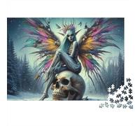 Skeleton Fairy Wings 1000 Pieces Puzzles Beautiful View Skeleton Fairy Wings Home Decoration Educational Game for Men And Women Challenging Jigsaw Jigsaw Puzzles for Adults 38x26cm/1000pcs
